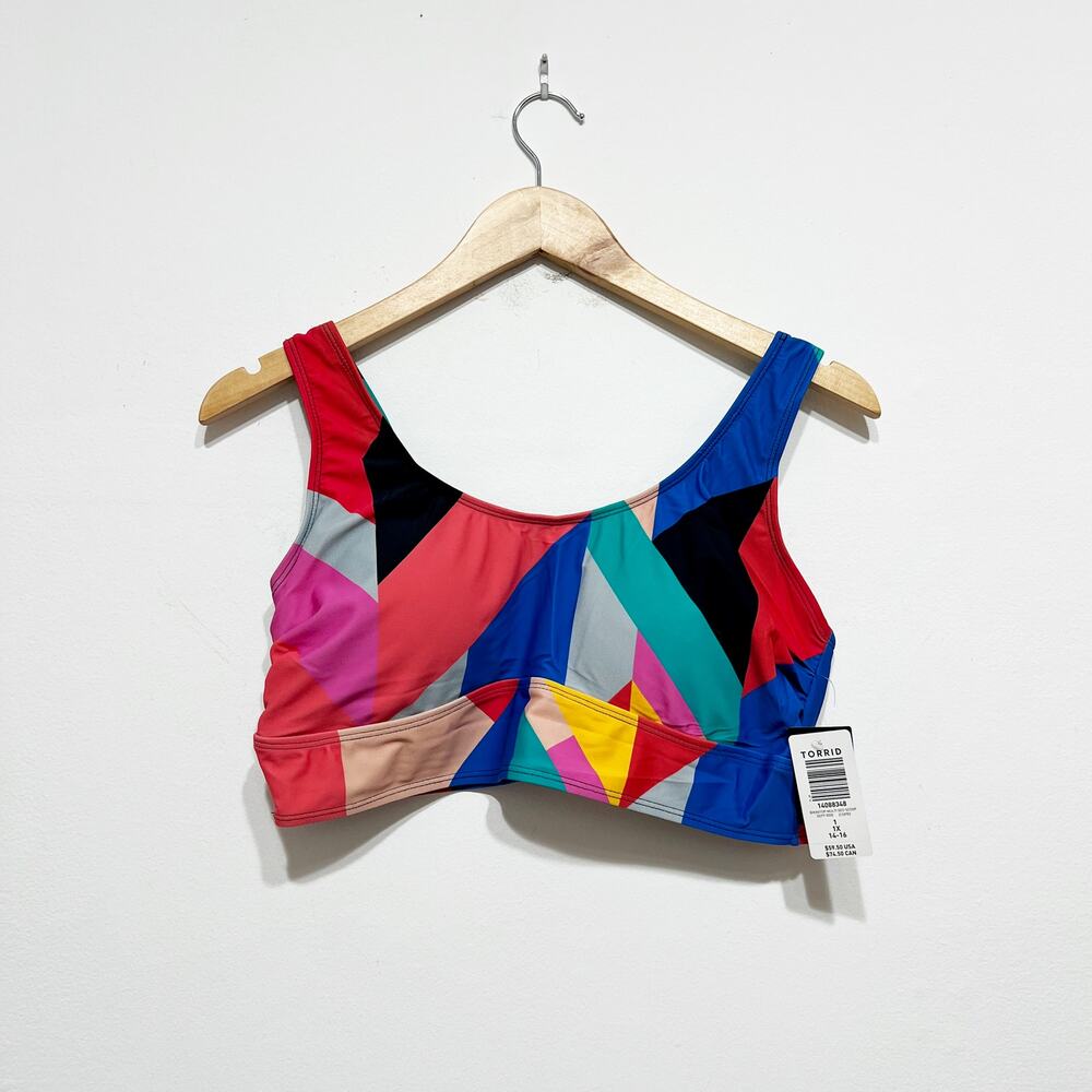 Torrid colorful geometric sports workout bra Size 1 1X 14/16